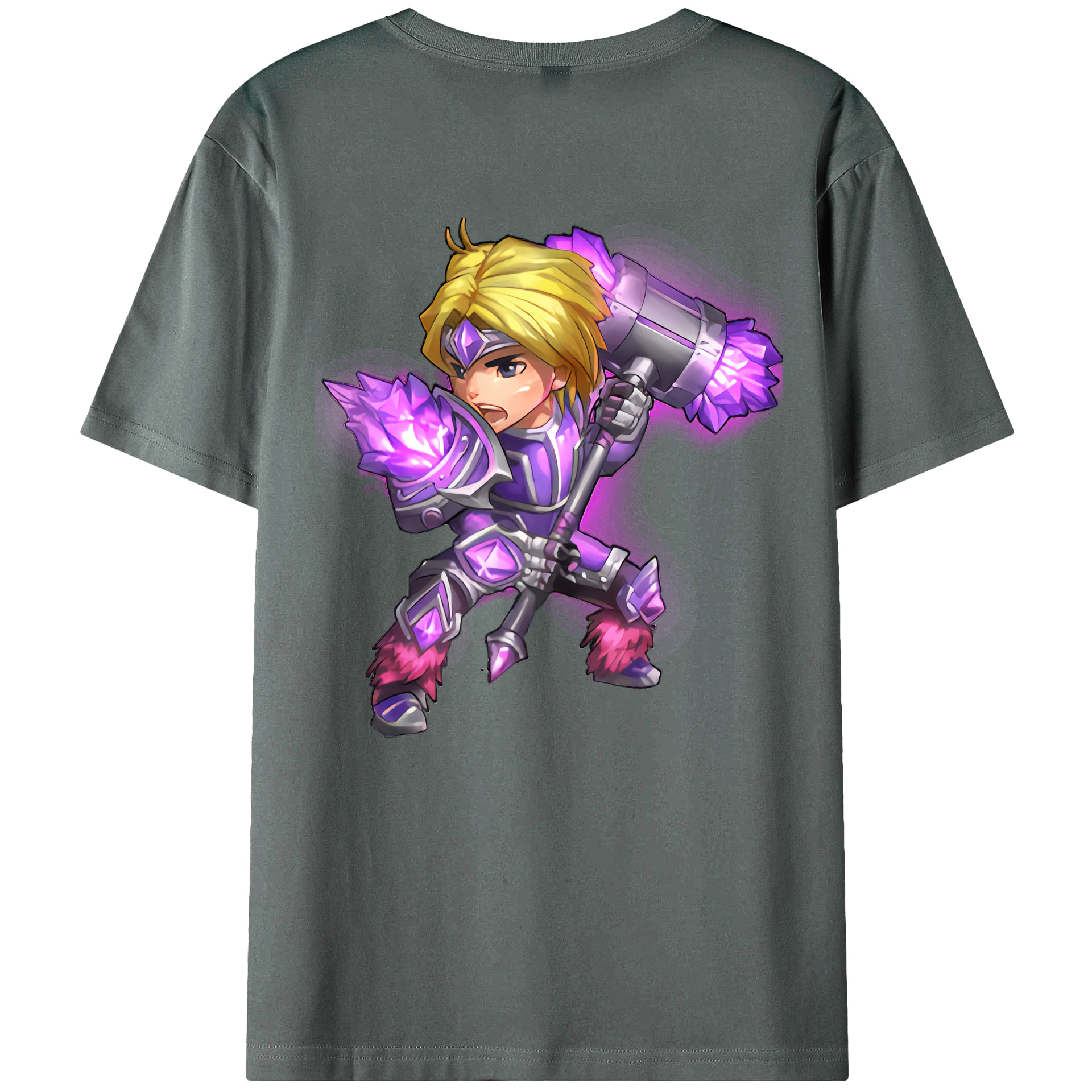 （画像用） リーグ・オブ・レジェンド League of Legends LOL 綿100％ メンズ半袖Tシャツ（バックプリント） 通気性
